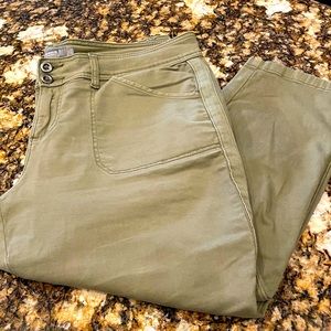 Torrid Aviator Skinny Stretch Olive Twill Mid-Rise Pants Size 18